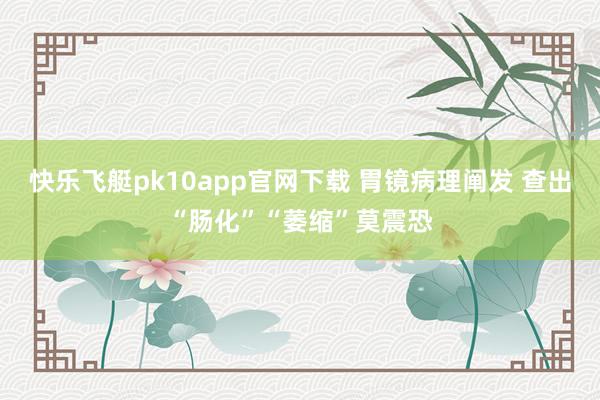 快乐飞艇pk10app官网下载 胃镜病理阐发 查出“肠化”“萎缩”莫震恐