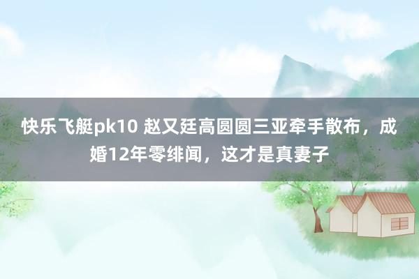 快乐飞艇pk10 赵又廷高圆圆三亚牵手散布，成婚12年零绯闻，这才是真妻子