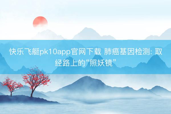 快乐飞艇pk10app官网下载 肺癌基因检测: 取经路上的“照妖镜”